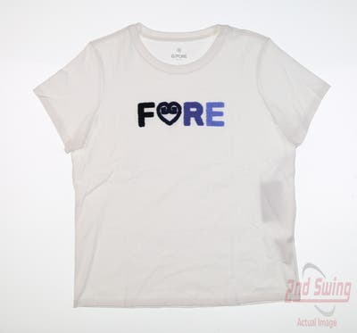 New Womens G-Fore T-Shirt Large L White MSRP $60