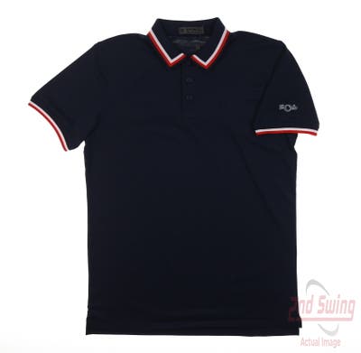 New W/ Logo Mens G-Fore Polo Medium M Navy Blue MSRP $120