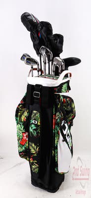 Complete Set of Men's TaylorMade Adams Ping Cobra Cleveland Golf Clubs + Ogio Cart Bag + Right Hand Regular Flex Steel Shafts