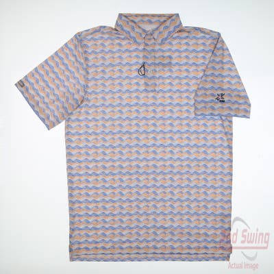 New W/ Logo Mens Straight Down Polo Large L Multi MSRP $105