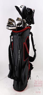Complete Set of Men's Cobra Tour Edge TaylorMade Ping Odyssey Golf Clubs + Datrek Stand Bag - Right Hand Regular Flex Steel Shafts