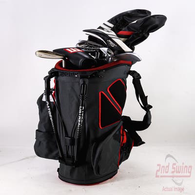Complete Set of Men's TaylorMade Ping Titleist Odyssey Golf Clubs + Datrek Stand Bag - Right Hand Regular Flex Steel Shafts