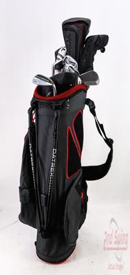 Complete Set of Men's Ping Wilson Cobra Mizuno TaylorMade Cleveland Golf Clubs + Datrek Stand Bag - Right Hand Stiff Flex Steel Shafts