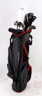 Complete Set of Men's Adams Titleist Callaway Ping TaylorMade Golf Clubs + Datrek Sand Bag - Right Hand Regular Flex Steel Shafts
