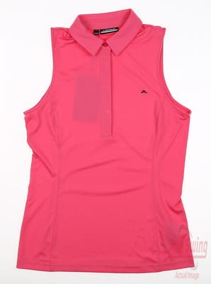 New Womens J. Lindeberg Sleeveless Polo X-Small XS Pink MSRP $85