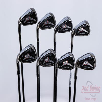 TaylorMade 2009 Burner Iron Set 4-PW AW TM Reax Superfast 65 Graphite Regular Left Handed 38.75in