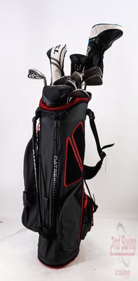 Complete Set of Men's Callaway TaylorMade Cobra Ping Cleveland Golf Clubs + Datrek Stand Bag - Right Hand Regular Flex Steel Shafts