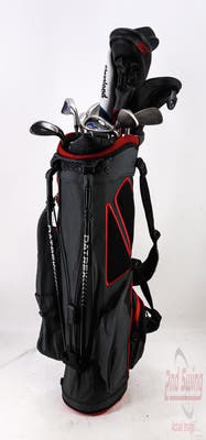 Complete Set of Men's Callaway Srixon Ping Cobra Cleveland Golf Clubs + Datrek Stand Bag - Right Hand Stiff Flex Graphite Shafts