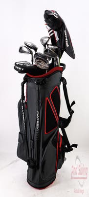 Complete Set of Men's Cleveland Callaway Adams Odyssey Golf Clubs + Datrek Stand Bag - Right Hand Stiff Flex Steel Shafts