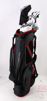 Complete Set of Men's TaylorMade Ping Titleist Mizuno Odyssey Golf Clubs + Datrek Stand Bag - Right Hand Stiff Flex Steel Shafts