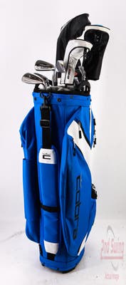 Complete Set of Men's TaylorMade Callaway Ping Odyssey Golf Clubs + Cobra Cart Bag - Right Hand Regular Flex Steel Shafts