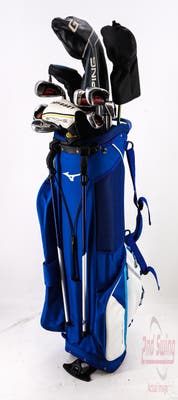 Complete Set of Men's Ping Cobra Cleveland Callaway TaylorMade Odyssey Golf Clubs + Mizuno Stand Bag - Right Hand Regular Flex Steel Shafts