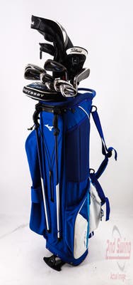 Complete Set of Men's Titleist & Ping Golf Clubs + Mizuno Stand Bag - Right Hand Regular Flex Steel Shafts