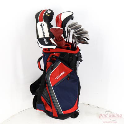 Complete Set of Men's Cobra Ping Cleveland TaylorMade Golf Clubs + NEW Datrek Stand Bag w/Headcovers