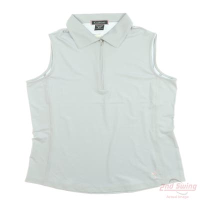 New Womens Golftini Sleeveless Polo X-Small XS Gray MSRP $80
