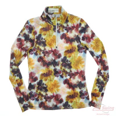 New Womens Foray Golf 1/4 Zip Pullover Small S Multi MSRP $70