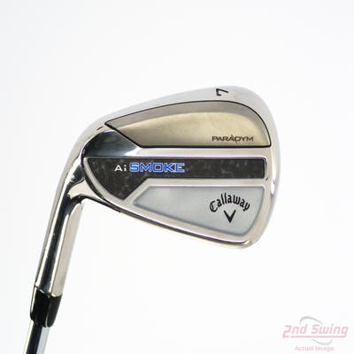 Callaway Paradym Ai Smoke Single Iron 7 Iron True Temper Elevate MPH 95 Steel Regular Left Handed 37.25in