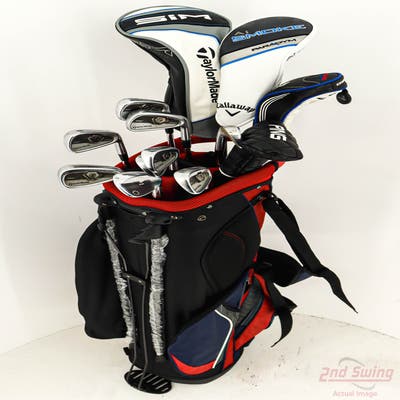 Complete Set of Men's TaylorMade Cobra Titleist Odyssey Golf Clubs + NEW Datrek Stand Bag w/Headcovers