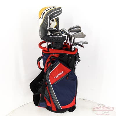 Complete Set of Men's Callaway Cobra TaylorMade Titleist Odyssey Golf Clubs + NEW Datrek Stand Bag w/Headcovers