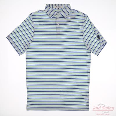 New W/ Logo Mens Straight Down Polo Small S Multi MSRP $110
