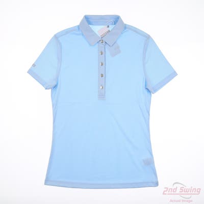 New Womens Nivo Sport Polo Small S Blue MSRP $65