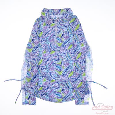 New Womens IBKUL 1/4 Zip Pullover Small S Multi MSRP $98