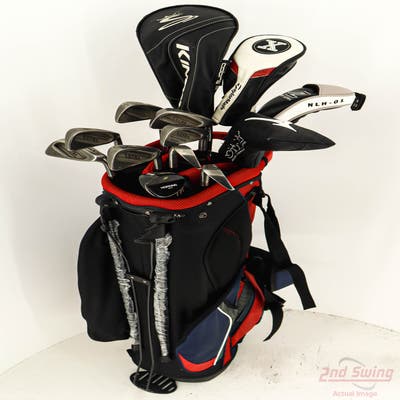 Complete Set of Men's Cobra Cleveland Nickent Wilson Hopkins Golf Clubs + NEW Datrek Stand Bag w/Headcovers