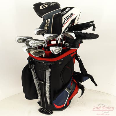 Complete Set of Men's TaylorMade Mizuno Ping Odyssey Golf Clubs + NEW Datrek Stand Bag w/Headcovers
