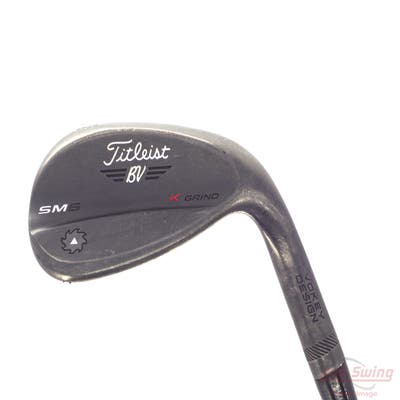 Titleist Vokey SM6 Jet Black Wedge Lob LW 58° 12 Deg Bounce K Grind SM6 BV Steel Wedge Flex Right Handed 35.25in
