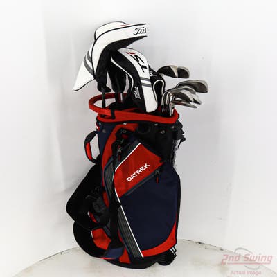 Complete Set of Men's Titleist Callaway Nike TaylorMade Pyramid Golf Clubs + NEW Datrek Stand Bag w/Headcovers