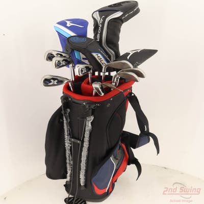 Complete Set of Men's Cobra Callaway Cleveland Ping Golf Clubs + NEW Datrek Stand Bag w/Headcovers