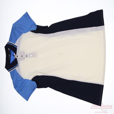 New Ralph Lauren RLX Womens Golf Dress X-Small XS White/Blue Color Block MSRP $114