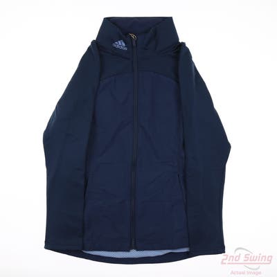 New Womens Adidas Wind Jacket X-Small XS Navy Blue MSRP $70
