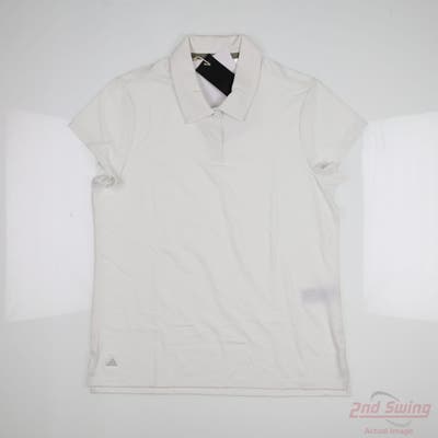 New Womens Adidas Polo Small S White MSRP $50
