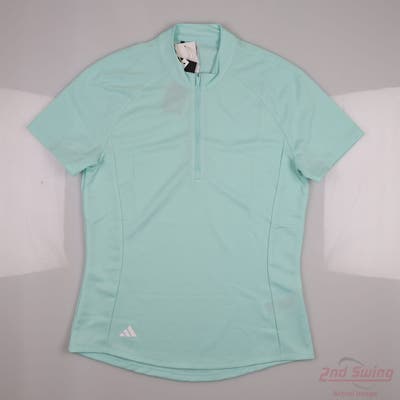 New Womens Adidas Polo Small S Teal MSRP $50