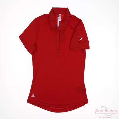 New W/ Logo Womens Adidas Polo Large L Red MSRP $50