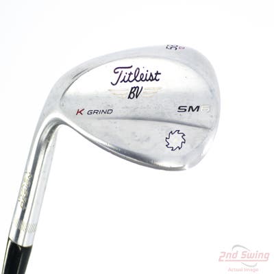Titleist Vokey SM6 Tour Chrome Wedge Lob LW 58° 12 Deg Bounce K Grind SM6 BV Steel Wedge Flex Left Handed 35.25in