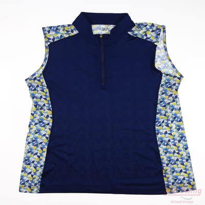 New W/ Logo Womens EP Pro Sleeveless Polo Large L Multi MSRP $80