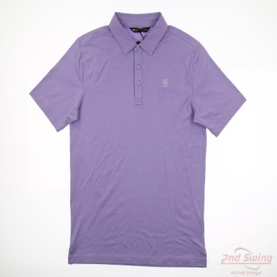 New W/ Logo Mens Travis Mathew Polo Small S Purple MSRP $100
