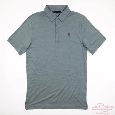 New W/ Logo Mens Travis Mathew Polo Small S Green MSRP $100