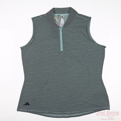 New Womens Adidas Sleeveless Polo Small S Multi MSRP $50