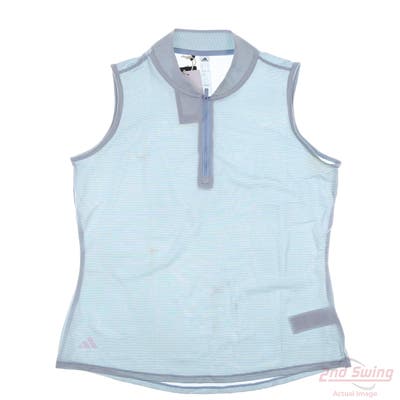 New Womens Adidas Sleeveless Polo Small S Multi MSRP $50