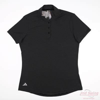 New Womens Adidas Polo Small S Black MSRP $50