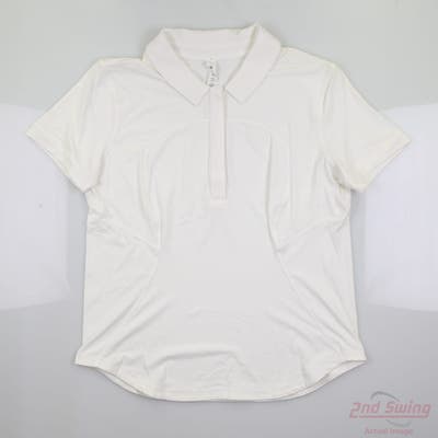 New Womens Lululemon Polo X-Large XL White MSRP $80