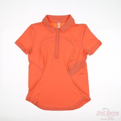 New Womens Lululemon Polo Large L Orange MSRP $80