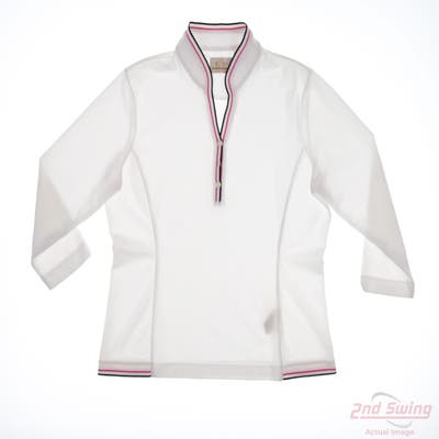New Womens EP Pro Pullover Large L White MSRP $50