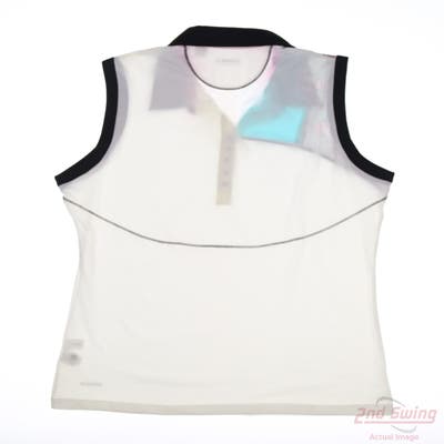 New Womens Cutter & Buck Annika Sleeveless Polo X-Large XL White MSRP $50