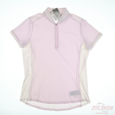 New W/ Logo Womens Adidas Polo Large L Pink MSRP $65