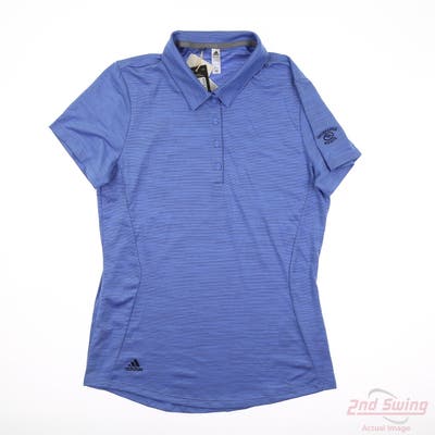 New W/ Logo Womens Adidas Polo Medium M Blue MSRP $60