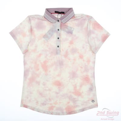 New W/ Logo Womens Greyson Polo Medium M Pink MSRP $50